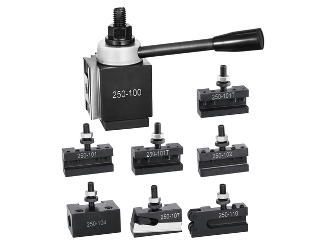 Quick Change Tool Post Set, 8 Pcs, Includes Lathe Tool Holders, Wedge Type Tool Post with Turning Tool Holder Accessories, Fit for Mini Lathe &...