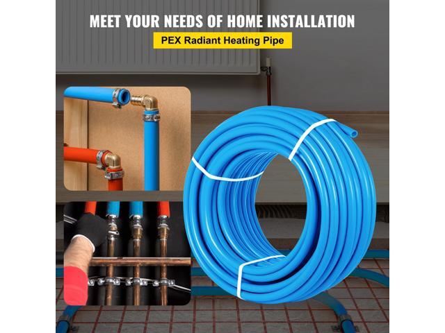 Pex Tubing, 1/' Pex Pipe 300ft Flexible Pex Hose Non Oxygen Barrier Pex Tube Coil 80-160psi Pex Water Line Blue Pex Piping for Hot & Cold Water...