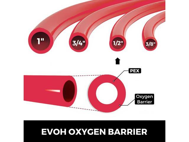 1/2' 500FT Oxygen Barrier Pex Tubing Pipe for Radiant Floor Heat Leak-Proof