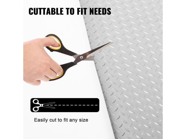 Garage Floor Mat, 157.48 x 59.05 inch PVC Garage Flooring Roll, Non-slip Diamond Texture, 64.58 sq. ft Covering Space, Garage Mats for Under Cars,...
