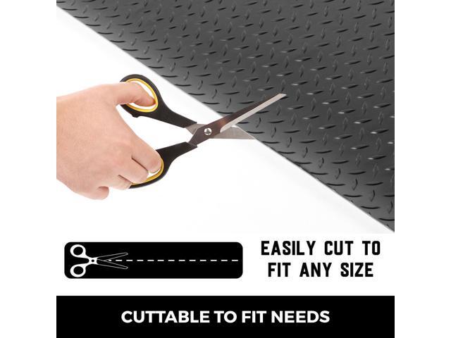 Garage Floor Mat, 204.72 x 43.31 inch PVC Garage Flooring Roll, Non-slip Diamond Texture, 123.14 sq. ft Covering Space, Garage Mats for Under Cars,...