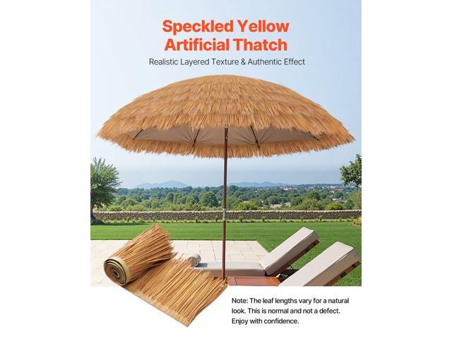 Artificial Thatch Grass Roof, 1.3 x3.2 ft Mexican Style Tiki Bar Hut Skirt Thatch Roofing Roll, Waterproof & Fire-Resistant, Palapa Duck Blind...