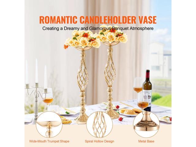 20PCS 58cm/22.83 Tall Wedding Flower Vase, Metal Wedding Centerpiece, Gold Floral Arrangement Stand Display Rack for Tables Wedding Dinner Party,...