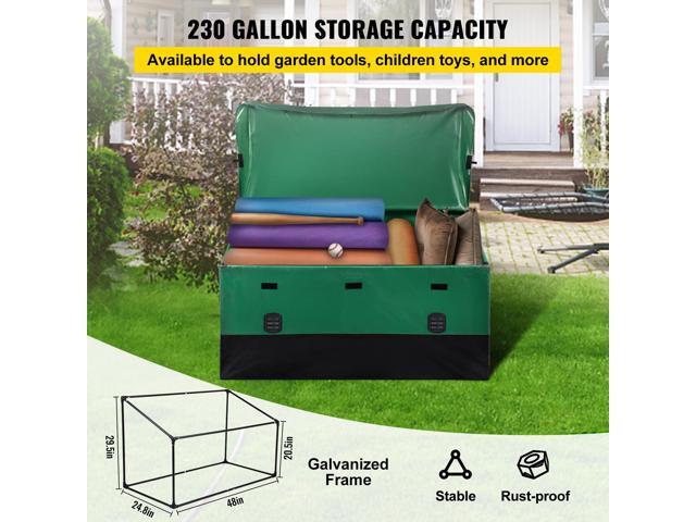 Outdoor Storage Box Patio Deck Box 230 Gallon Waterproof PE Tarpaulin