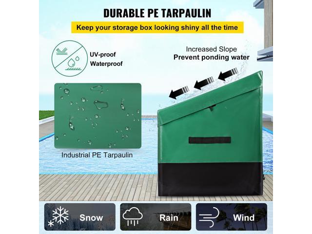 Outdoor Storage Box Patio Deck Box 230 Gallon Waterproof PE Tarpaulin