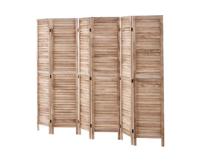 Wood Room Divider, 6 Panel Wood Folding Privacy Screen, 66.9 Inches Tall Indoor Louvered Partition Divider, Portable Decoration Screen, for Room...