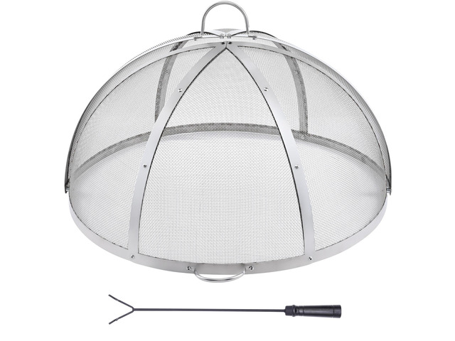 Firepit Spark Screen Lid, 40' Diameter, Outdoor Firepit Ring Cover Round Accessories, Fire Pit Metal Cover, Easy-Opening Stainless Steel Fire Ring...