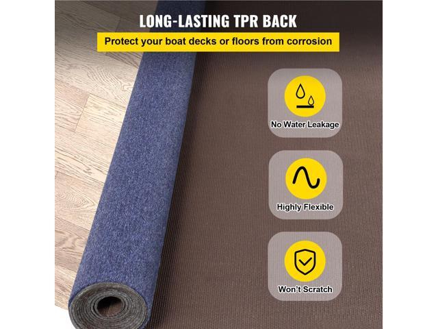 Deep Blue Marine Carpet 6 ft x 49.2 ft Marine Carpeting Marine Grade Carpet for Boats with Waterproof Back Outdoor Rug for Patio Porch Deck Garage...