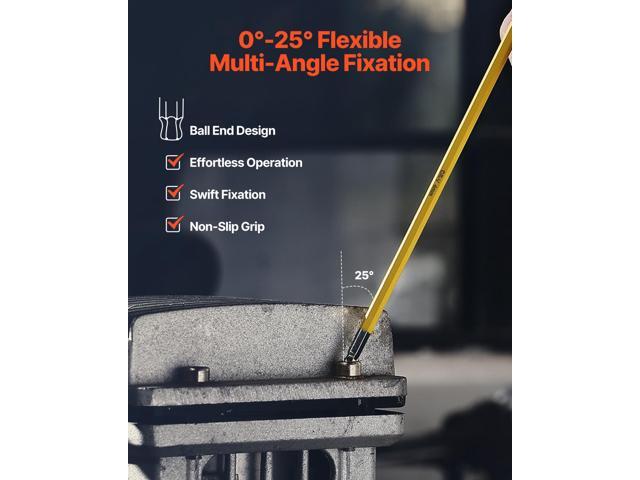 Hex Key Allen Wrench Set, 22 pcs SAE (0.050-3/8 in) and Metric (1.5-10 mm), Color Coding Allen Wrenches Sets with Ball End, Long Arm L-Shaped Hex...
