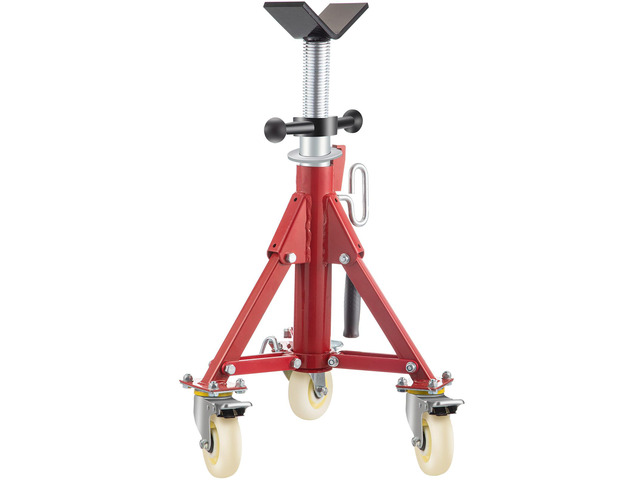 Pipe Stand, Pipe Jack Stand, V Head Pipe Stand Adjustable Height 20-37 Inch, Pipe Jack Stands with Casters 882 LB, Folding Portable Pipe Stands 1/8...