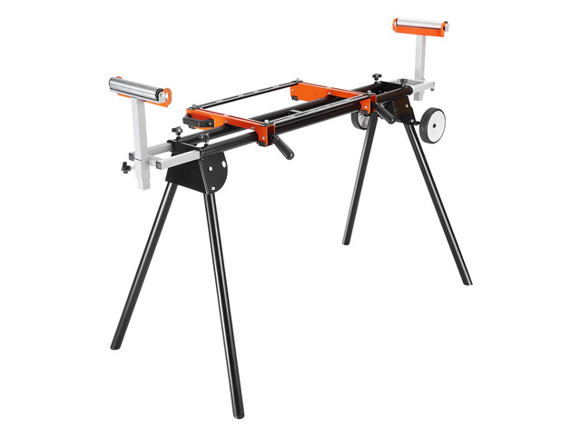 Miter Saw Stand, 550lbs Load Capacity Steel Collapsible Stand for Miter Saw with One-piece Mounting Brackets Clamps, Adjustable Height and Length,...