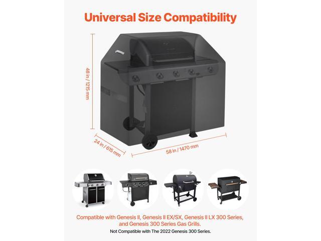 Grill Cover, 58 inch BBQ Covers for Outdoor Grills, Waterproof, Fade Resistant, Weather Resistant Heavy Duty 600D Polyester, Easy On/Off, with...