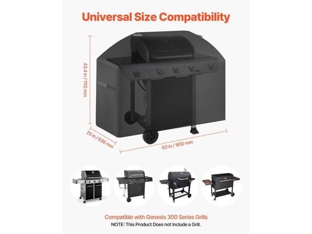 Grill Cover, 63 inch BBQ Covers for Outdoor Grills, Waterproof, Fade Resistant, Weather Resistant Heavy Duty 600D Polyester, Easy On/Off, with...