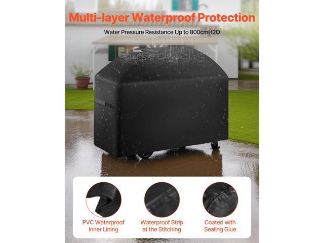 Grill Cover, 63 inch BBQ Covers for Outdoor Grills, Waterproof, Fade Resistant, Weather Resistant Heavy Duty 600D Polyester, Easy On/Off, with...