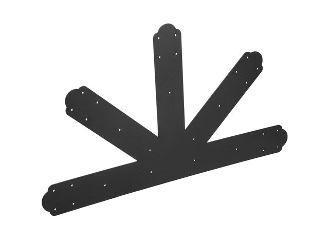Gable Plate, Black Powder-Coated Truss Connector Plates, 12:12 Pitch Gable Bracket, 4 mm / 0.16/' Steel Truss Nail Plates, Decorative Gable Plate...