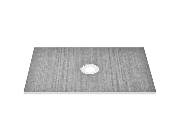 VEVOR Shower Curb Kit, 48'x72' Shower Pan Kit with 6.3' Central Drain, Lightweight EPS Shower Installation Kits with 2 Waterproof Cloths, Shower...