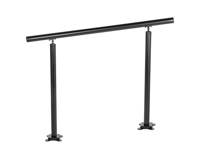 Outdoor Stair Railing Kit, 3 FT Handrails 1-3 Steps, Adjustable Angle Black Aluminum Stair Hand Rail for The Elderly, Handrails for Outdoor Steps