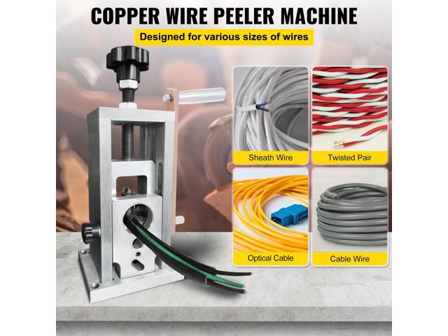 Wire Stripping Machine, 0.06-1.57 inches Drill Powered, Manual Copper Stripper w Heat Treated Steel Ultra Long Lasting Blade, Compact & Portable...