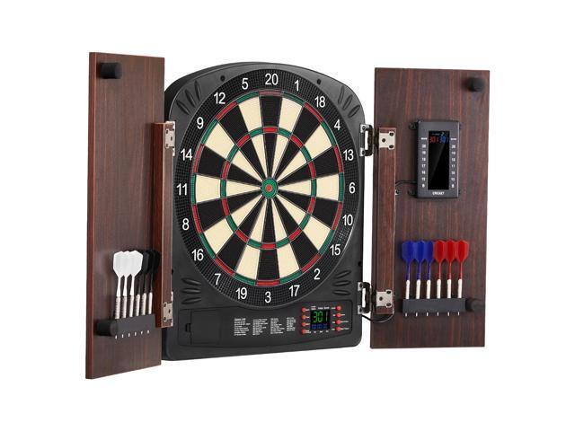 Dartboard and Cabinet Set, Ready-to-Play Bundle Dartboard Cabinet Set, Hideaway Cabinet Features Electronic Scoring, Easy Assembly, Complete with...