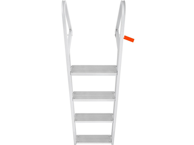 Dock Ladder, Removable 4 Steps, 350 lbs Load Capacity, Aluminum Alloy Pontoon Boat Ladder with 4'' Wide Step & Nonslip Mat, Easy to Install for...