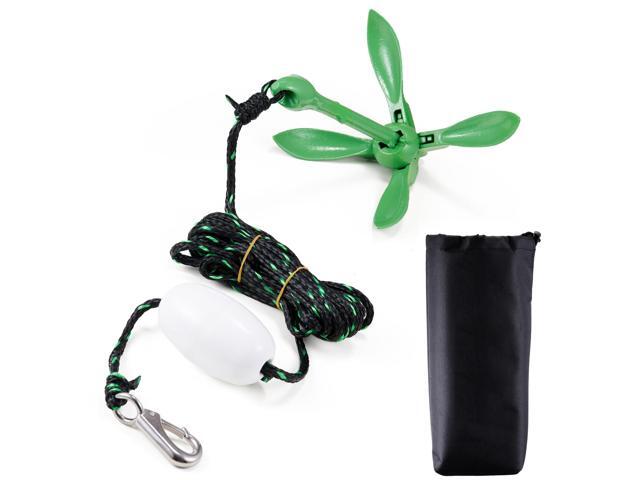 Kayak Anchor Kit, 3.5 lb Paddle Board Anchor Kit with 26.2 ft/8 m Rope and Buoy, Folding Small Boat Anchor with Storage Bag and Snap Hook, Kayak...