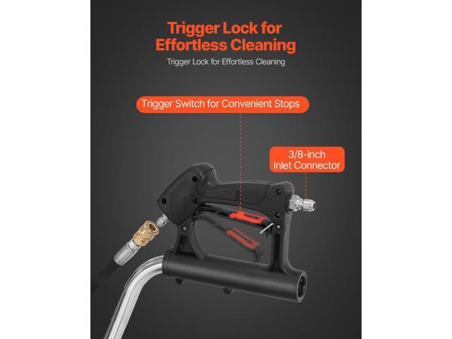 22' Pressure Washer Surface Cleaner, Stainless Steel Pressure Washer Attachments with 4 Wheels, 4500 Max PSI, 3/8 Quick Connector, 2 Spray Nozzles,...