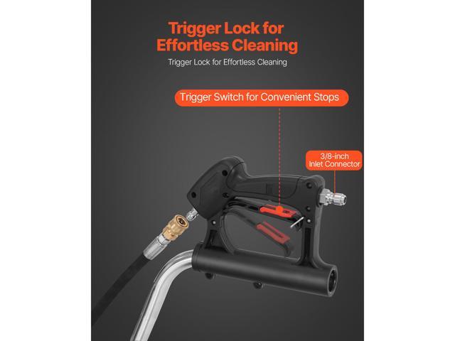 21' Pressure Washer Surface Cleaner, Stainless Steel Pressure Washer Attachments with 4 Wheels, 4500 Max PSI, 3/8 Quick Connector, 2 Spray Nozzles,...