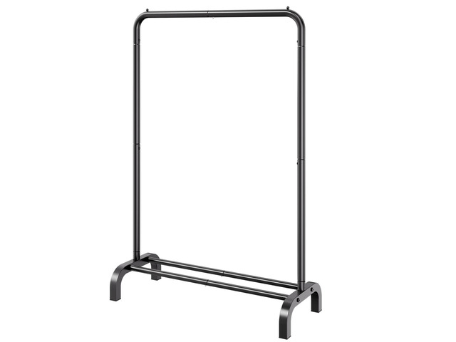 Clothes Rack, Heavy Duty Clothing Garment Rack with Hanging Rod and Bottom Storage Area, Clothing Rack for Bedroom Guest Room