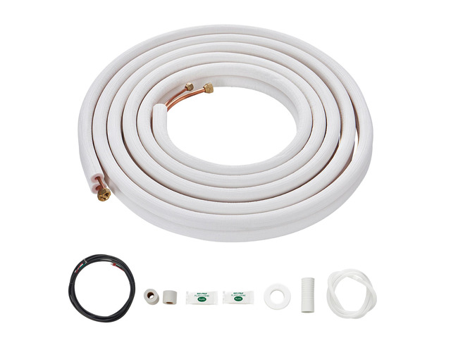 16FT Mini Split Line Set, 1/4' & 1/2' O. D Copper Pipes Tubing and Triple-Layer Insulation, for Air Conditioning or Heating Pump Equipment & HVAC...