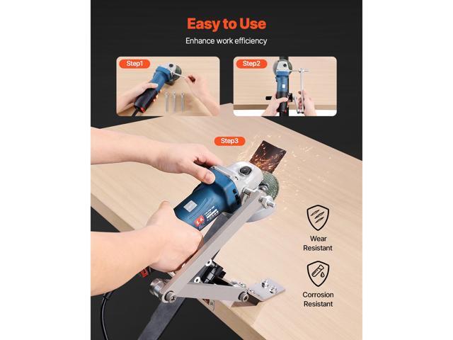 Lawn Mower Blade Sharpener and Balancer, 15° - 45° Adjustable Lawnmower Blade Sharpening Tool with 4 Adapter Pins, Ball Bearings & 25mm Enlarged...