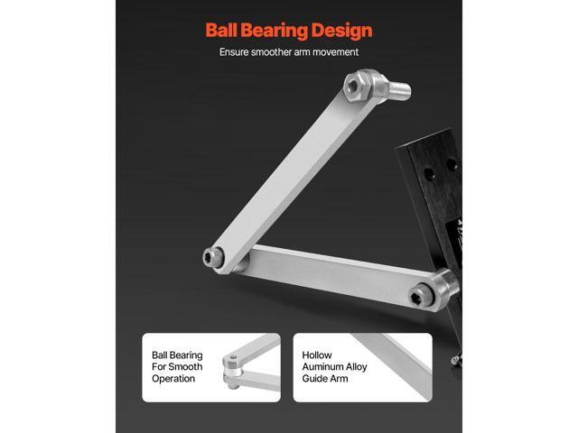 Lawn Mower Blade Sharpener and Balancer, 15° - 45° Adjustable Lawnmower Blade Sharpening Tool with 4 Adapter Pins, Ball Bearings & 25mm Enlarged...