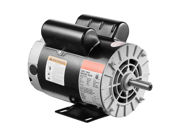 3.7HP Air Compressor Motor, 3450RPM Electric Motor, 230V 17.2 Amps, 5/8' Keyed Shaft 56 Frame, 1.88' Shaft Length, Single Phase, CCW/CW Rotation...