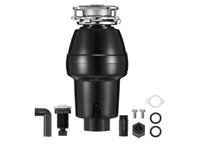 Garbage Disposal, 1/2 HP 3450RPM Continuous Feed Food Waste Disposer, 3-Bolt Mount Food Waste Grinding System with Sound Reduction, Power Cord &...