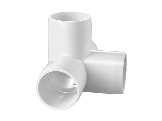 4-Way PVC Fittings, 1-inch PVC Pipe Joints Elbow Connector, 10-Pack Furniture Grade Pipe Corner Connectors for DIY Storage Rack, Animal Cage,...
