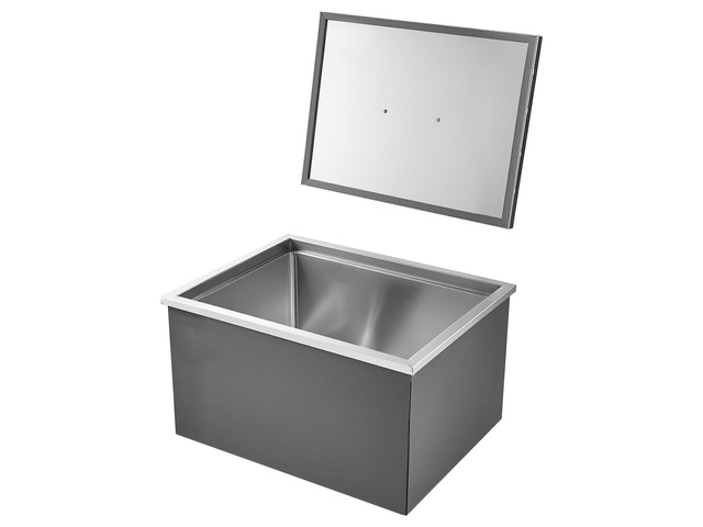 Drop in Ice Chest, 22'L x 17'W x 12'H Stainless Steel Drop in Cooler, 45.3 Quart Commercial Ice Bin with Pot Lid for Outdoor Kitchen Patio Bar,...