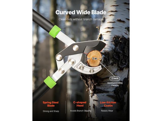 Loppers for Tree Trimming, 32 inch Garden Anvil Trimmer with Compound Action, Sharp Steel Blade, Heavy Duty Tree Branch Cutter Up to 2 inch Dia Cut...