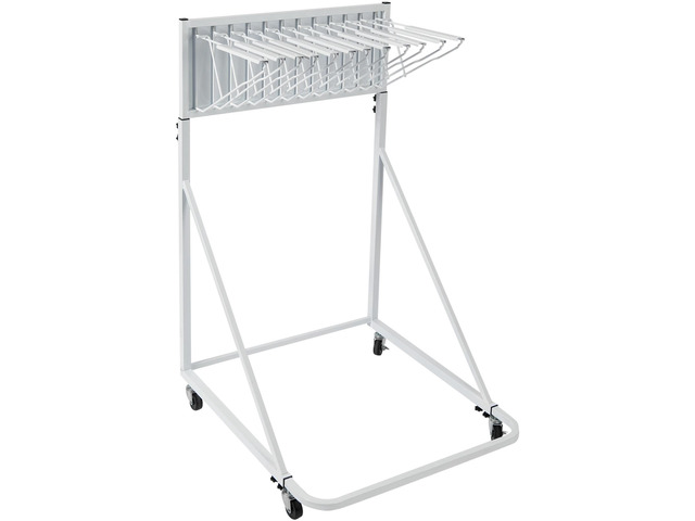 Mobile Blueprint Storage Rack, Plan Holder with 12 Pivot Brackets, Mobile Blueprint Holder Adjustable Height & Length, Poster Display Rack for...