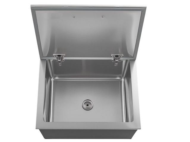 Drop in Ice Chest, 28'L x 20'W x 17'H Stainless Steel Drop in Cooler, 113.7 Quart Commercial Ice Bin with Flip Lid for Outdoor Kitchen Patio Bar,...