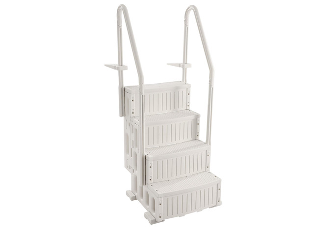 Swimming Pool Ladder, 4-Step Double Handrails Stairs with Non-slip Heavy Duty Steps, Max Load Capacity 400 lbs, for 48-54 In Inground &...