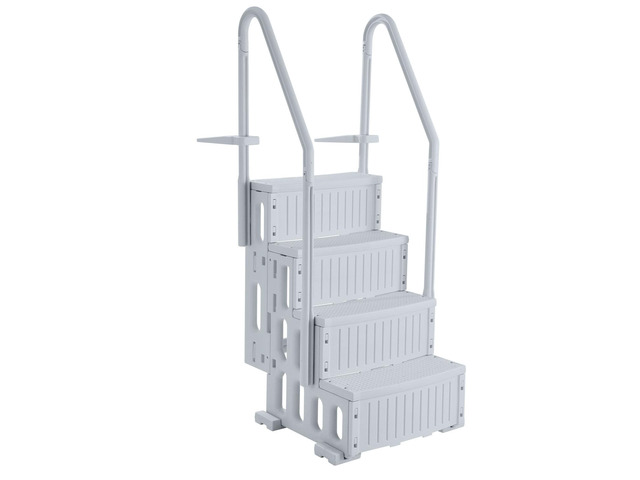 Swimming Pool Ladder, 4-Step Double Handrails Stairs with Non-slip Heavy Duty Steps, Reliable 400 lbs Max Load Capacity, for 48-54 In Inground &...