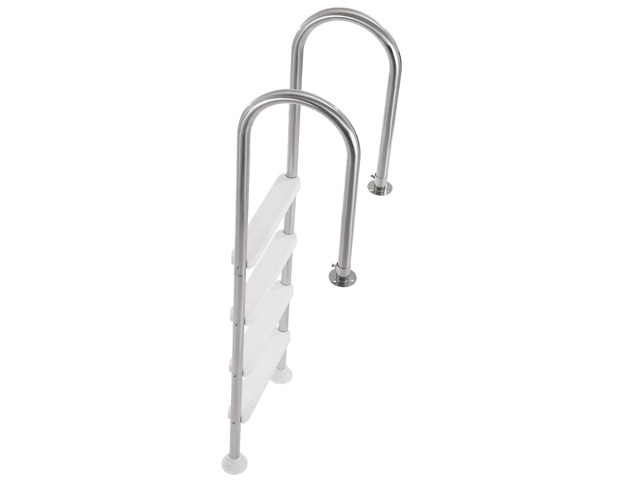 Swimming Pool Ladder, 4-Step Double Handrails Stairs with Non-slip Heavy Duty Steps, Stainless Steel Load Capacity 265 lbs, for 54 In Inground...