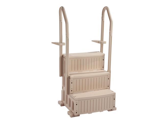 Swimming Pool Ladder, 3-Step Double Handrails Stairs with Non-slip Heavy Duty Steps, Max Load Capacity 400 lbs, for 36-48 Inch Inground &...