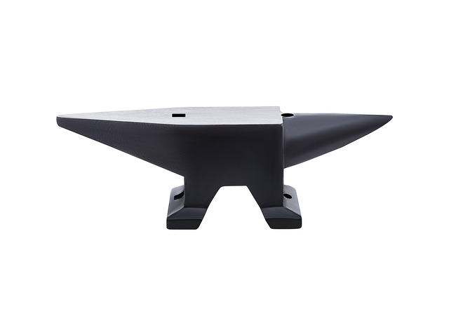 Cast Iron Anvil, 105 Lbs Single Horn Anvil with Large Countertop and Stable Base, High Hardness Rugged Round Horn Anvil Blacksmith, for Bending,...