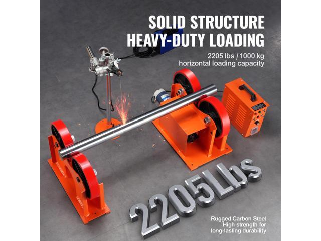 110V Turning Rolls Linkage Roller, 1000KG/2205LBS Loading Welding Turning Roll, 25-1400mm Diameter, 80-1600 mm/min Rotary Welding Positioner &...