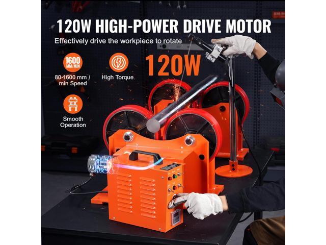 110V Turning Rolls Linkage Roller, 1000KG/2205LBS Loading Welding Turning Roll, 25-1400mm Diameter, 80-1600 mm/min Rotary Welding Positioner &...
