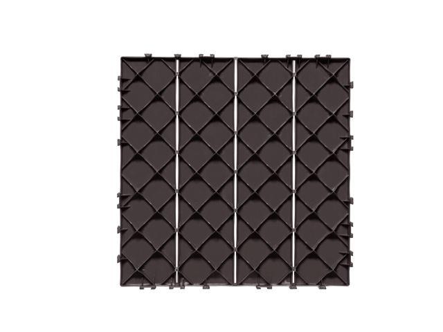 Interlocking Deck Tiles, 10 Pack,12'x12' 10 sq. ft Plastic Waterproof Outdoor Flooring All Weather Use, Patio Floor Decking Covering Tiles for...