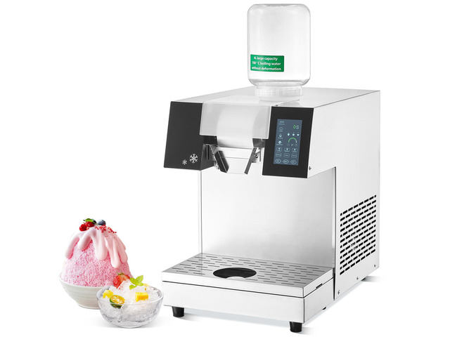 Commercial Snowflake Ice Machine, 507LBS/24H Snowflake Ice Maker, Stainless Steel Ice Shaver Machine, Electric Snow Cone Maker, Air Cooling System...