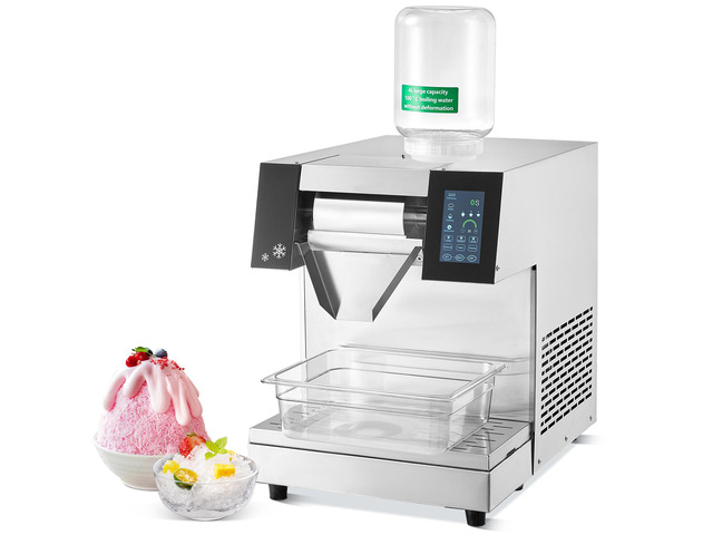 Commercial Snowflake Ice Machine, 573LBS/24H Snowflake Ice Maker, Stainless Steel Ice Shaver Machine, Electric Snow Cone Maker, Air Cooling System...