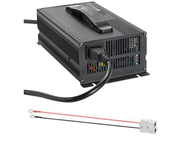 24V 20A Lithium Battery Charger, 29.2V, AC-DC LiFePO4 Smart Charger, with Anderson Connector, LED Indicator, 0V Activation, for Lithium LiFePO4...