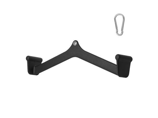 LAT Pulldown Attachment, Cable Machine Rowing V-bar Attachment, Tricep Pull Down Bar, Back Strength Training Rubber Coated Handle Grip, Bicep Curl...